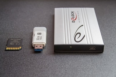 External Hard drive and USB flash drives for backing up your computer data. 